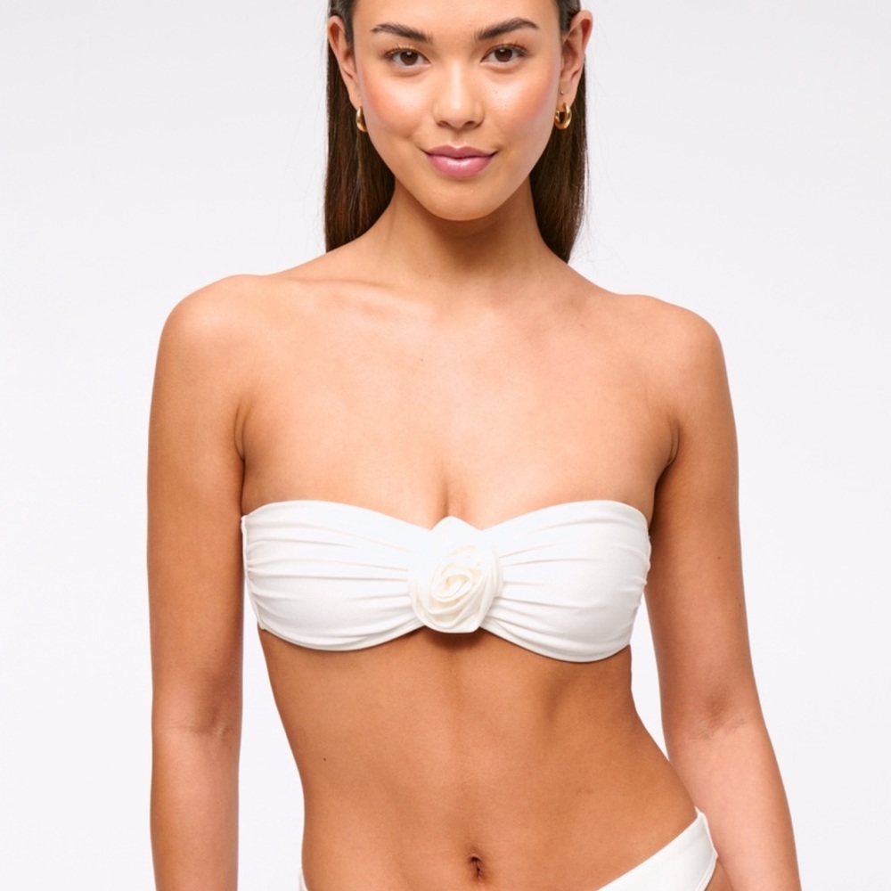 Rosette Bandeau Bikini Top
